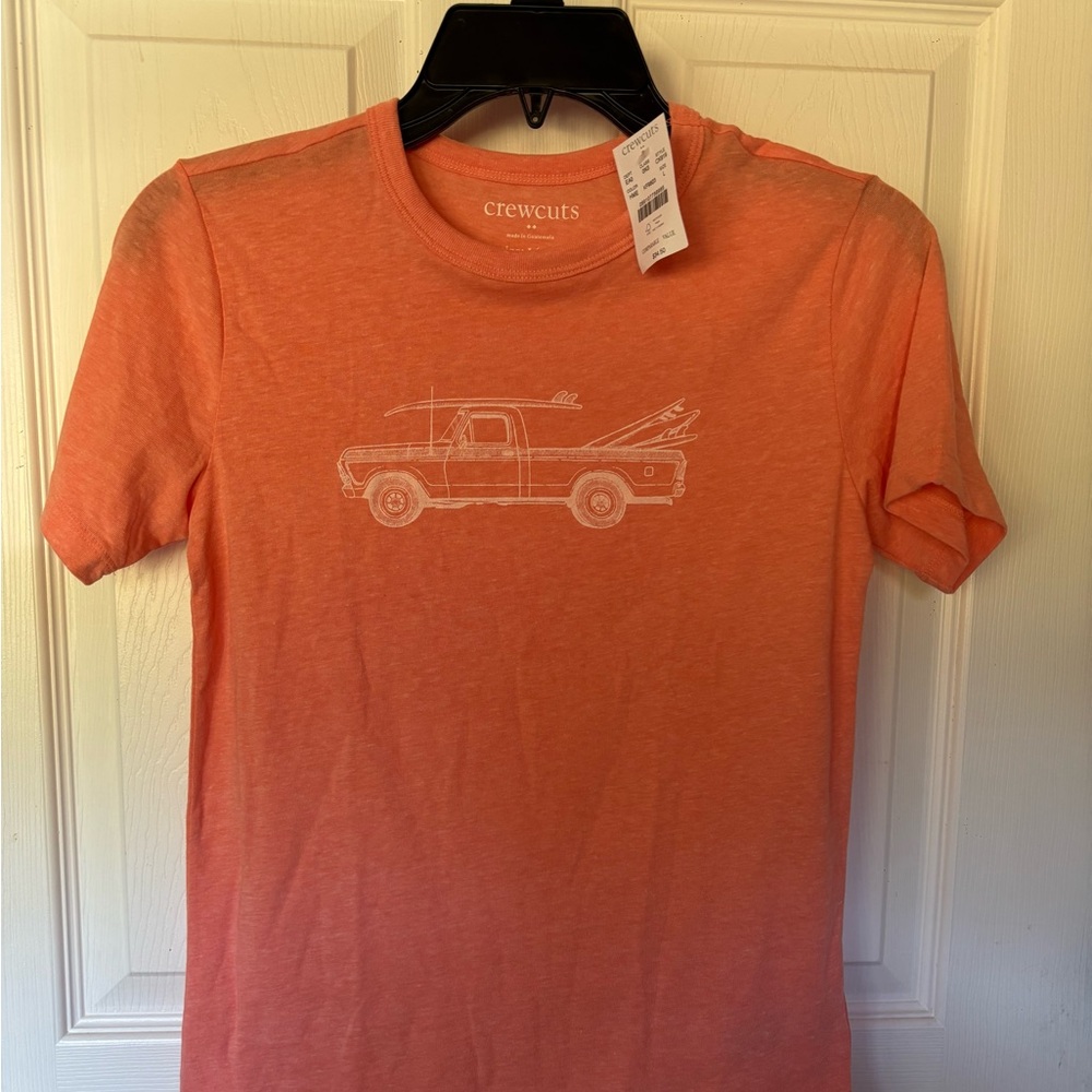 Crewcuts Orange Graphic T-Shirt Kids Sz M(8-9) L(10-11) Have 2 new with tags!